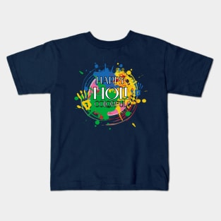 Happy Holi Colorful Kids T-Shirt